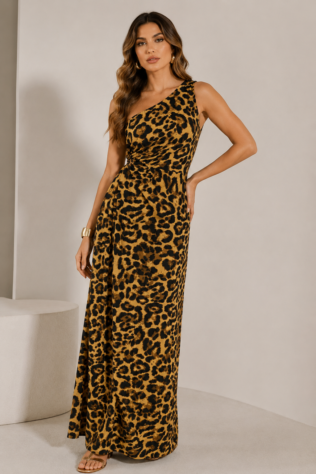 Vestido Longo Onça Elegance