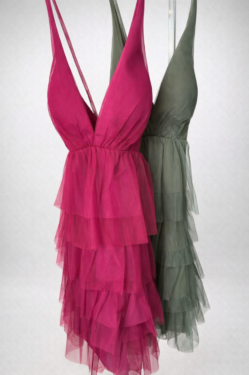 Vestido Tule Camadas