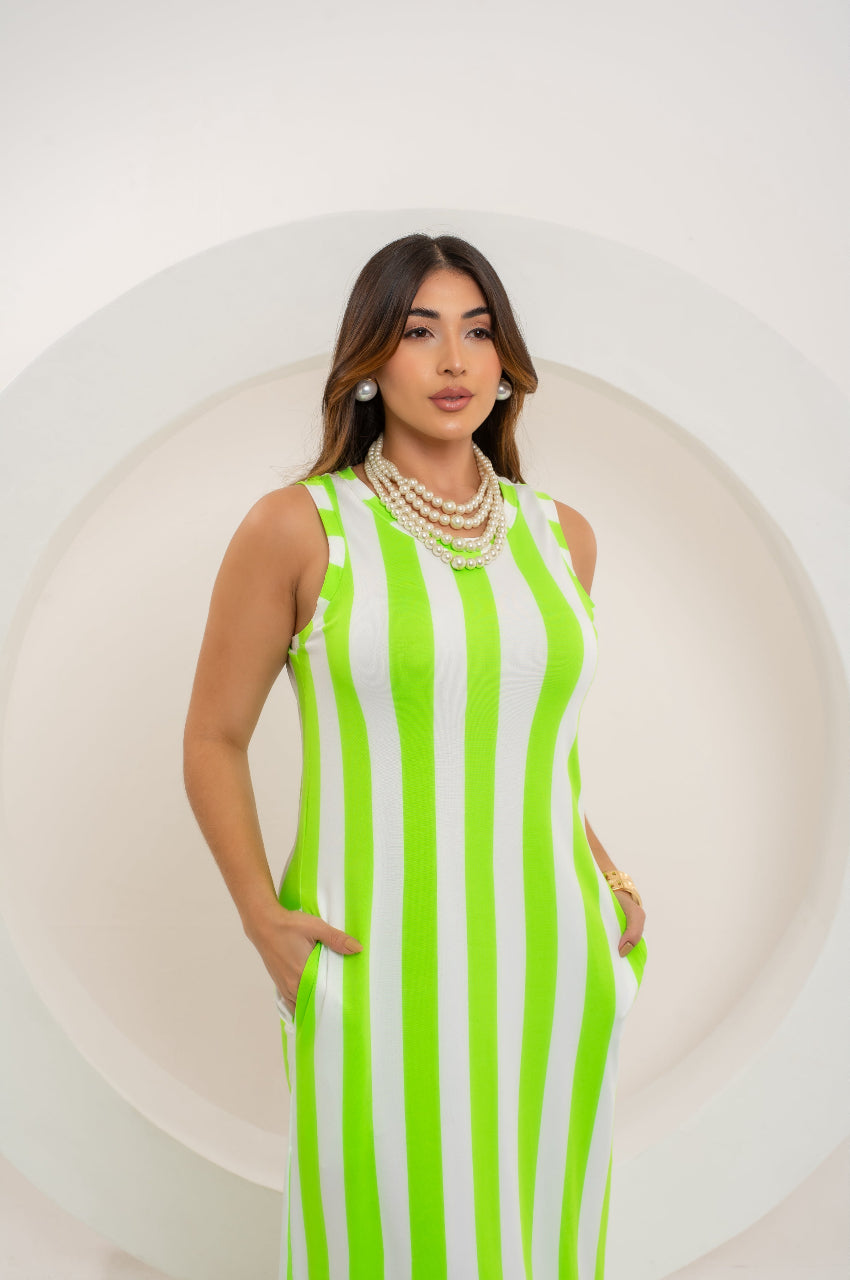 Vestido Longuinho Listrado