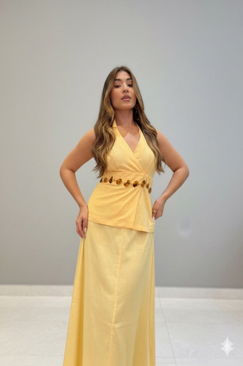 Conjunto em alfaiataria longo