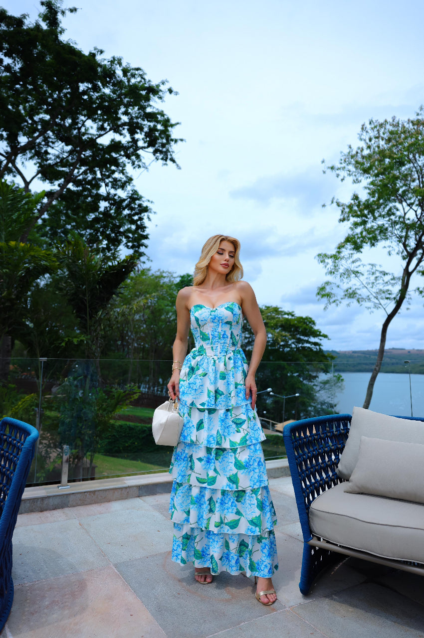 Vestido Floral Camadas